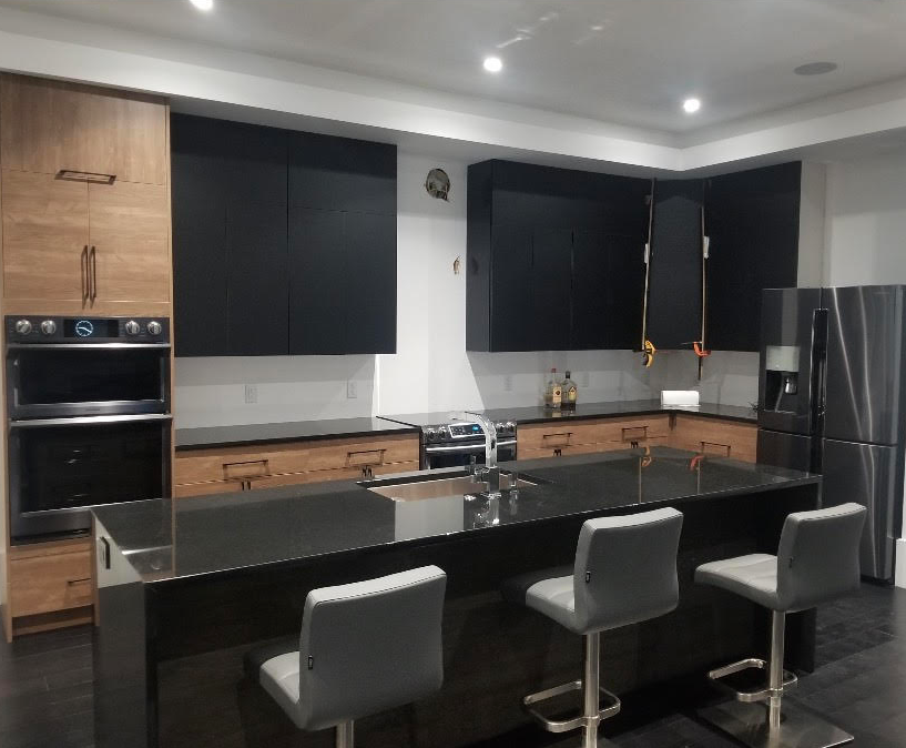 Modern Matte Black Kitchen